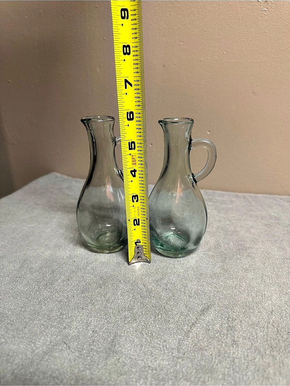 Green Glass Pitcher Set - Picture 2 of 2